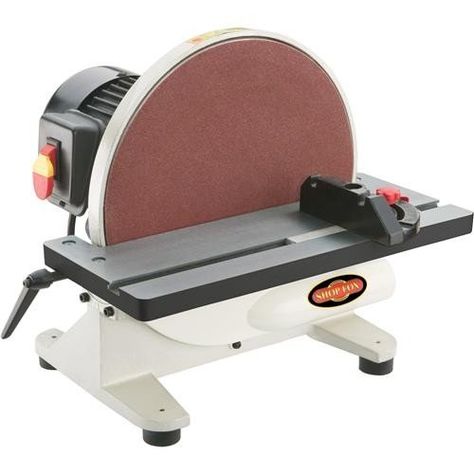 Shop Fox W1828 12" Disc Sander Wood Sanding, Cast Iron Table, Dust Collection System, Scroll Saw Pattern, Wood Magazine, Iron Table, Dust Collection, Scroll Saw, Lathe