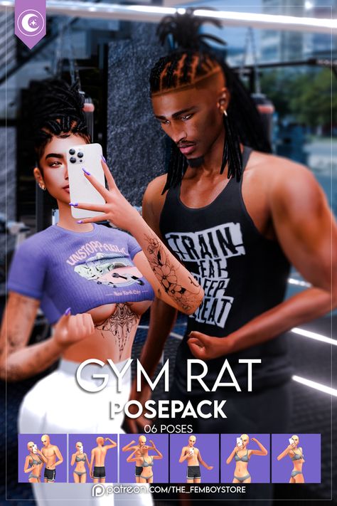 Sims 4 Gym, Sims 4 Family Poses, Sims4 Cc Mods, Sims 4 Couple, Sims 4 Couple Poses, Gym Mirror, Solo Poses, Duo Poses, Iphone Selfie