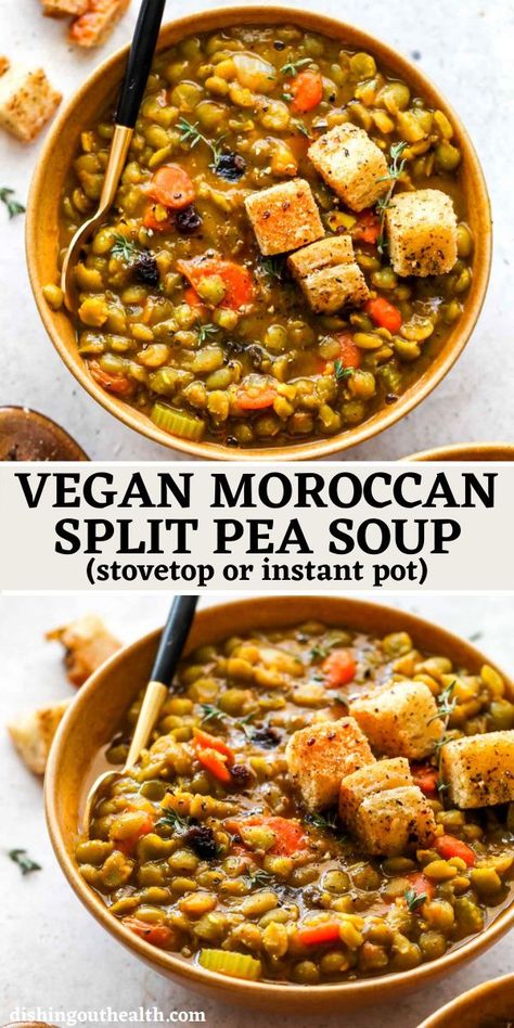 Soup Stovetop, Nourishing Soup, Meals Chicken, Gluten Free Instant Pot, Vegan Instant Pot Recipes, Pot Recipes Healthy, Healthy Comfort, Split Pea Soup, Vegan Soup Recipes