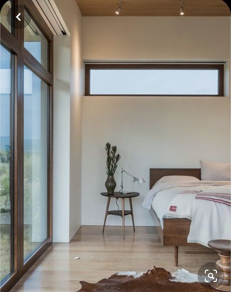 Rectangular Windows Long, Long Narrow Bedroom, Mountain Contemporary Home, House Ventilation, Narrow Bedroom, Bedroom Transitional, 3 Storey House Design, Rectangular Bathroom Mirror, Architectural Lighting Design