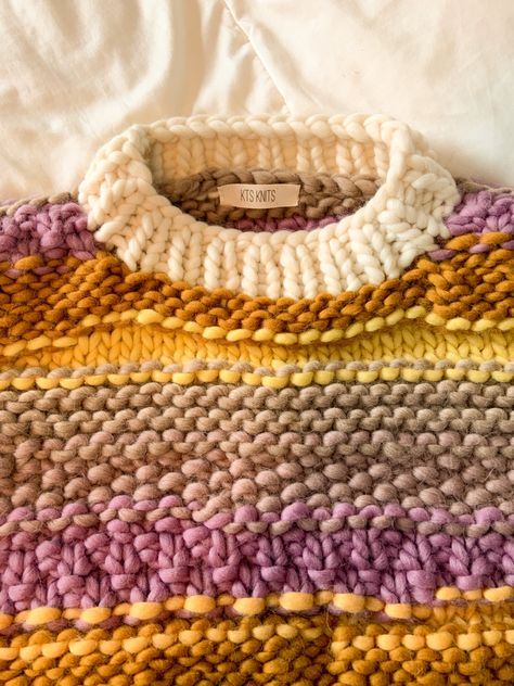 Colorful Chunky Sweater, Everyday Chunky Knit Sweater, Colorful Chunky Knit Sweater For Winter, Chunky Knit Patterns, Trendy Multicolor Chunky Knit Sweater, Chunky Knit Sweater Colorful, Chunky Knit Sweater Pattern Free, Trendy Knit Sweaters, Colourful Chunky Knit Sweater