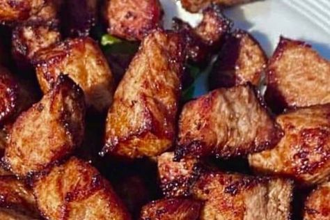 Pork Sirloin Cutlets Recipe, Air Fryer Pork Chop Bites, Pork Chop Bites, Nigerian Suya, Air Fry Pork Chops, Pork Riblets, Pork Chops Bone In, Pork Bites, Air Fryer Pork