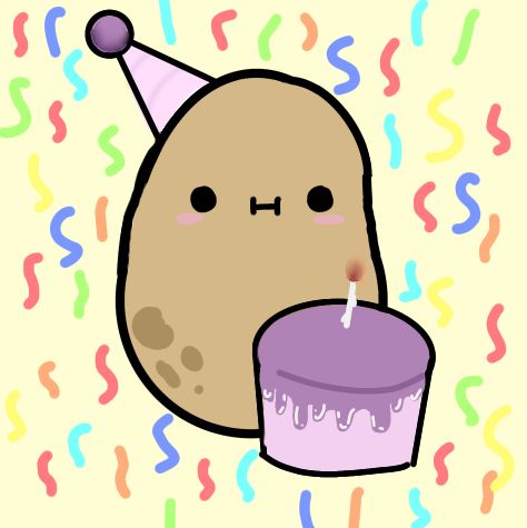 Potato Picture Cute, Potato Wallpaper, Potato Drawing, Potato Picture, Cartoon Potato, Happy Potato, Funny Potato, Potato Funny, Kawaii Potato