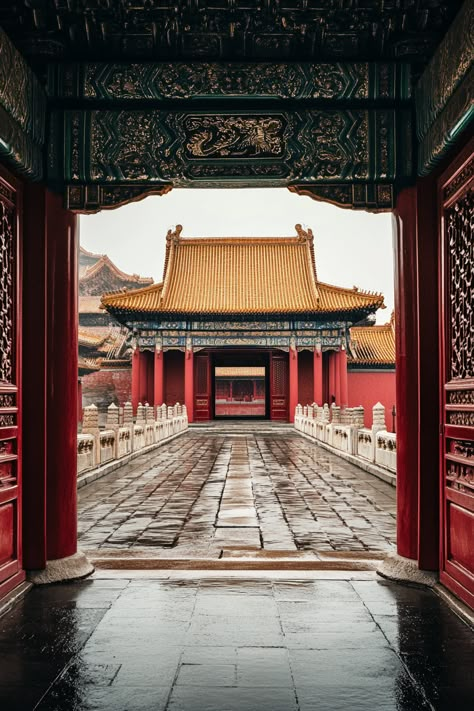 "Step into The Forbidden City! 🏯🔮 Discover the sprawling palace complex in Beijing, a masterpiece of Chinese imperial architecture.✨ #ForbiddenCity #TravelChina #HistoricSites" Beijing Forbidden City, Imperial Architecture, Traditional Chinese House, Chinese Palace, Imperial China, Chinese House, The Forbidden City, Antique Chinese Furniture, Chinese Furniture