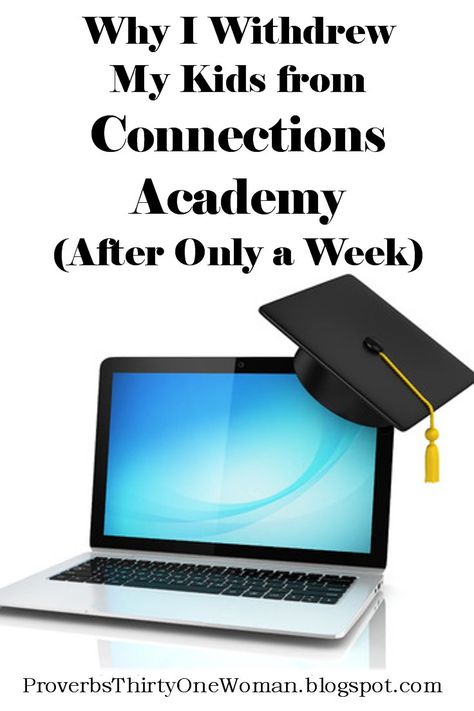 Why I Withdrew My Kids from Connections Academy after only one week Connections Academy, Online Homeschool, Virtual School, Proverbs 31 Woman, Learning Techniques, Good Student, Charter School, Math Facts, Birth Certificate