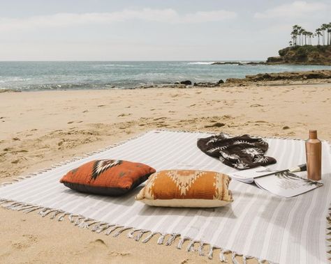 striped beach blanket at the beach Future Mood, Beach Blankets, Patagonia Torrentshell, Picnic Photoshoot, Beach Week, Summer Giveaway, Like A Rolling Stone, Beach Inspo, Beach Illustration