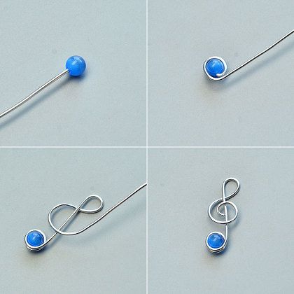 Beautiful Note Earrings | Pandahall Inspiration Projects Wire Jig Patterns Free, Aluminum Wire Jewelry, Wire Jewelery, Wire Wrap Jewelry Designs, Pretty Jewelry Necklaces, Jewellery Craft, Diy Jewelry Unique, Wire Jewelry Designs, Bead Charms Diy