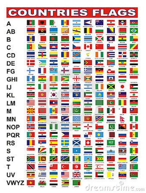 World Flags With Names, All World Flags, All Country Flags, World Country Flags, Flag Alphabet, Montessori Geography, Countries And Flags, Flags With Names, World Thinking Day