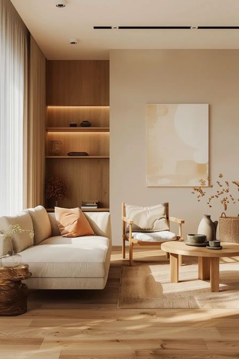 Best Japandi Living Room Designs to Elevate your Soul | VIVA Minimal Apartment Living Room, Japandi Interior Design Living Room, Reading Corner Living Room, Cozy Japandi, Japan Interior Design, Japandi Living Room Design, Japandi Living Room, Japandi Interiors, Japandi Living