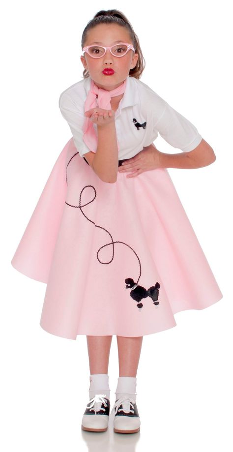 Mommy Costumes, Girls Poodle Skirt, 1950s Poodle Skirt, Poodle Skirt Costume, Poodle Skirt Outfit, Lazy Quotes, Felt Skirt, 50's Costume, Poodle Skirts