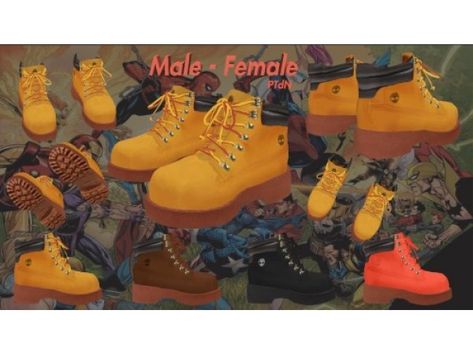 Sims 4 Timberland Boots, Sims 4 Anime, Cc Shoes, Sims 4 Download, Sims 4 Cc Shoes, Tumblr Sims 4, The Sims 4 Download, Sims Hair, Timberlands Shoes