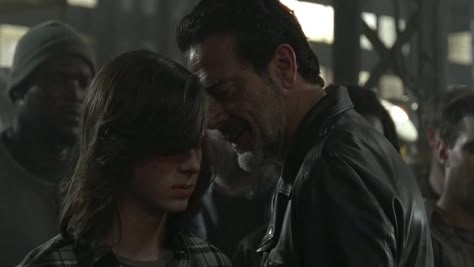 Carl X Negan, Negan Comics, Negan And Carl, Twd Carl, Jeffery Dean, Angry Baby, Negan Twd, Walking Dead Art, Dean Morgan