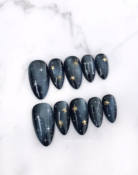 Nail Set Ideas, Nails With Stars, Latest Nail Designs, Witchy Nails, Nail Art Designs Summer, 5 Elements, Set Ideas, Cat Nails, Nail Art Inspiration