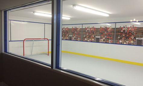 The synthetic ice experts at KwikRink have configured & installed durable, high-quality rinks for residential, commercial, & rental customers across the globe. View photos of custom artificial ice rink projects. Synthetic Ice Rink, Indoor Hockey, Synthetic Ice, Ice Photo, Hockey Room, Hockey Training, Sport Court, Ice Rink, Basement Remodeling