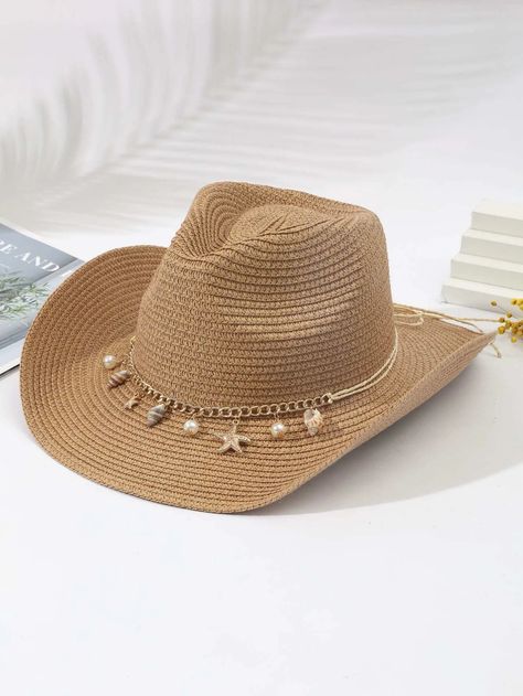 Beach Cowboy Hat, Beach Cowboy, Women Straw Hat, Sombrero Cowboy, Cowboy Hats Women, Straw Hat Beach, Straw Cowboy Hat, Boho Cowgirl, Chapeau Cowboy