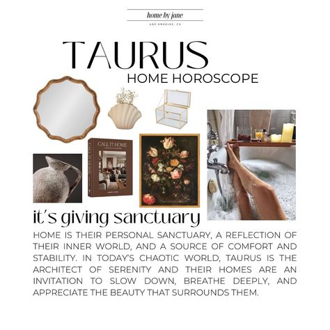 As the sun moves into Taurus, a shift in energy takes hold. The impulsive fire of Aries season gives way to the grounded, deliberate pace of Taurus. So, out with the warm, vibrant colors and bold geometric patterns of Aries season, and in with all things earth tones and luxurious materials. It’s time to indulge the senses and surround ourselves with beauty – in honor of Taurus’ love for all things aesthetically pleasing. The collection below highlights the style and design elements that cre... Taurus House Aesthetic, Taurus Bedroom, Taurus Sun, Taurus Style, Taurus Energy, Taurus Energy Aesthetic, Taurus Sun Aries Moon Aesthetic, Aura Of A Taurus, Taurus Home Decor