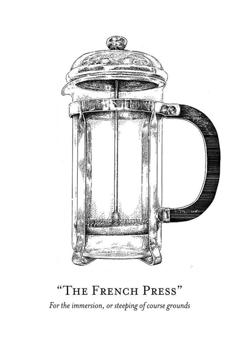 French Press Illustration, Coffee Illustrations, Coffee Presentation, Coffee Infographic, Coffee Brewing Methods, Coffee Tattoo, Coffee Artwork, Coffee Icon, Coffee Tattoos