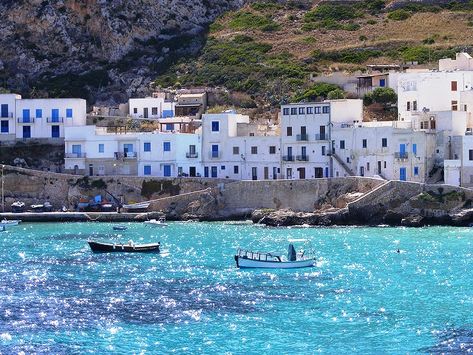 Levanzo, the beautiful alternative to Favignana and Marettimo | SICILY ON WEB Sicily Travel, Mediterranean Landscaping, Beach Towns, Relaxing Vacations, Italy Trip, Most Beautiful Beaches, Travel Bug, Small Island, Beach Town