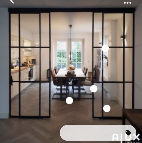 Transitional Decor Kitchen, Glass Doors Interior, Sliding Glass Doors, 아파트 인테리어, Homecoming Nails, Glass Doors, House Inspo, 인테리어 디자인, Modern Kitchen Design