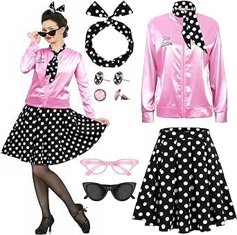 Absolutely adorable!! Loved the quality and how much fun it was to wear. I would size up, the waste it small. Polka Dot Long Skirt, Black Polka Dot Skirt, Polka Dot Headband, Polka Dot Earrings, Polka Dot Scarf, Satin Jacket, Satin Jackets, Polka Dot Skirt, Scarf Headband