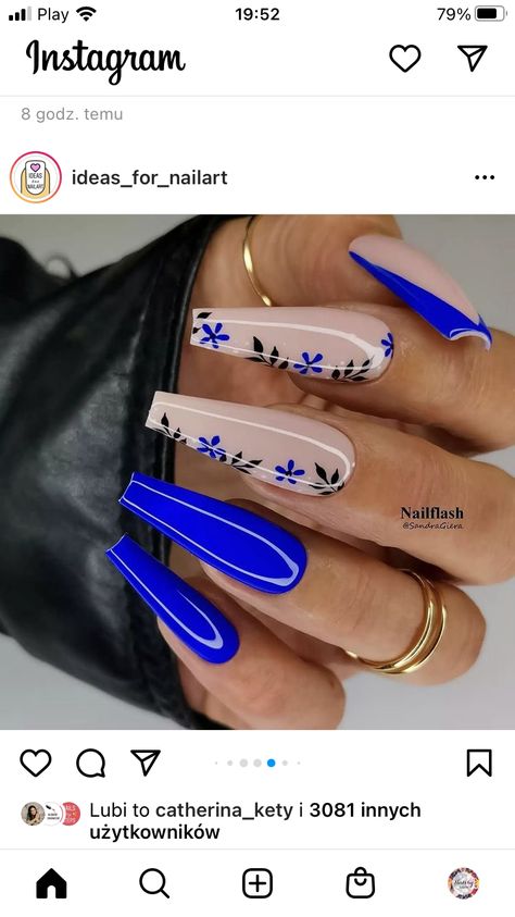 Dark Blue Nails White Design, Mauve And Blue Nails, Royal Blue Matte Nails Design, Hot Blue Nails, Dark Blue And White Marble Nails, Blue Marble Coffin Acrylic Nails, Blue Nails Dramatic, Mauve Nails, Blue Acrylic Nails