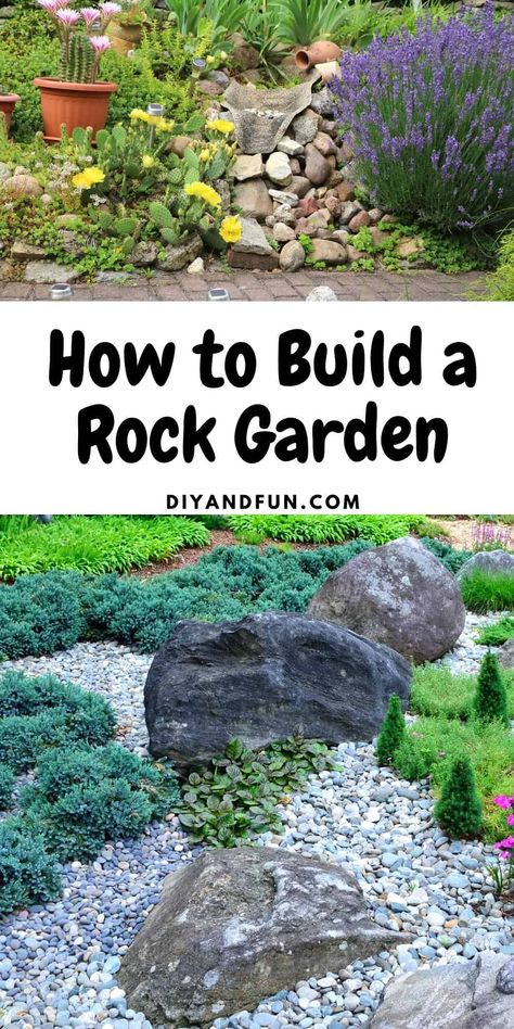 Small Rock Garden Ideas, Diy Rock Garden, Boulder Garden, Garden Landscaping Backyard, Succulent Rock Garden, Rockery Garden, River Rock Garden, Landscaping With Large Rocks Front Yard, Landscaping With Large Rocks Natural