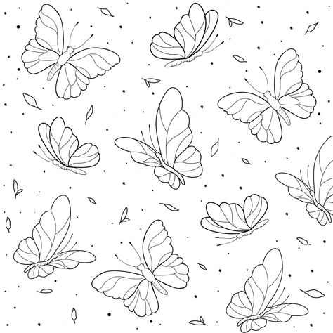 Magical Coloring Pages, Butterfly Stencils, Outline Background, Hand Drawn Butterfly, Drawn Butterfly, Hand Outline, Butterfly Vector, Butterfly Sketch, Butterfly Outline