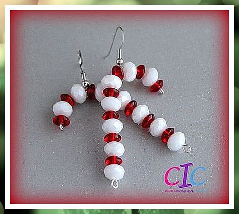 Christmas Jewelry Diy - Just In! Great ideas from leading brands to meet your supply needs. Christmas Jewerly Handmade, Candy Cane Earrings, Jul Diy, Christmas Jewelry Diy, Handmade Candy, Bijoux Fil Aluminium, Beaded Christmas Ornaments, Christmas Bead, Red Beads