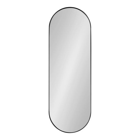 PRICES MAY VARY. MODERN STYLE: The beautiful Rollo mirror takes inspiration from contemporary style with the elegant oval-like capsule shape ELEGANT FINISH: The sleek black finish on the slim frame gives this mirror an enhanced glow that captures the sophistication of midcentury style AMPLE SIZE: The overall dimensions of the Rollo mirror are 16 inches by 1 inch by 48 inches, creating a commanding presence that showcases your sophisticated decor taste VERSATILE: This mirror hangs vertically and Capsule Mirror, Decorative Wall Mirror, Mirror Store, Framed Wall Mirror, Sophisticated Decor, Keyhole Hanger, Mirror Shapes, Slim Frame, Dressing Mirror