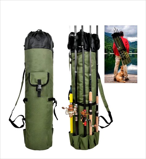 OROOTL Organizer Waterproof Capacity Backpack Fishing Gear Organization, Fishing Rod Carrier, Fishing Pole Storage, Fishing Gear Storage, Fishing Rod Case, Fishing Rod Bag, Fishing Storage, Fishing Rod Storage, Fishing Tackle Bags