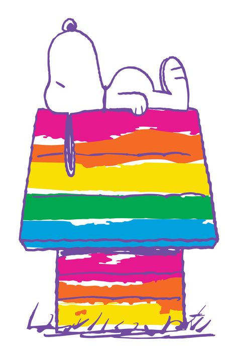 Snoopy Rainbow, Snoopy Stuff, Peanut Gang, Woodstock Snoopy, Snoopy Dog, American Comic, Rainbow House, Lucy Van Pelt, Snoopy Images