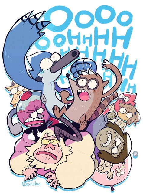 Rigby Regular Show Fanart, Regular Show Fanart, Regular Show Anime, Rigby Regular Show, Cartoon Network Characters, American Cartoons, Regular Show, Cartoon Fan, Japanese Illustration