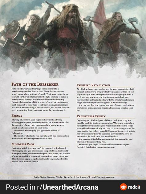 Hacker (Barbarian) Path Of The Berserker Dnd Barbarian Path, Fire Barbarian, Dnd Barbarian, Rpg Ideas, Dungeons And Dragons, Character Art, Art