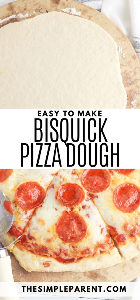 Make delicious homemade pizza in minutes with Bisquick pizza dough! Our easy recipe is perfect for busy weeknights or weekend gatherings. Use the baking mix and bake for a crispy, golden crust. Whether you prefer classic pepperoni, veggie-packed, or something more adventurous, Bisquick pizza crust is a versatile and tasty choice. Try it tonight and impress your family and friends! Bisquick Pizza Dough Recipe, Bisquick Pizza Crust, Bisquick Pizza Dough, Biscuit Crust Pizza, Bisquick Pizza, Bisquick Recipes Dinner, Pizza Dough Easy, Bisquick Mix Recipe, Pizza Desserts