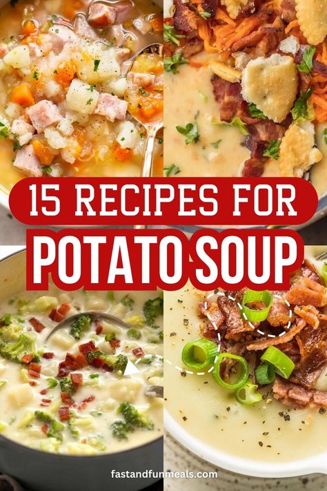 Soups Using Potatoes, Russet Potato Soup Recipes, Potato Soup Low Calorie, Potato Soup With Frozen Potatoes, Recipes For Potato Soup, Potato Soup Easy Quick, Chicken Broth Recipes Soup, Healthy Potato Soup, Potato Soup Recipes