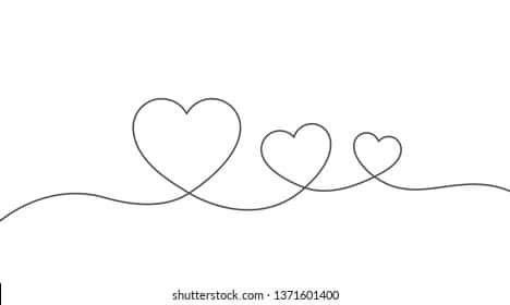 Three Connected Hearts Tattoo, Interlinking Heart Tattoo, Three Heart Tattoo Designs, Four Hearts Tattoo, Triple Heart Tattoo, Three Heart Tattoo, Hearts Tattoos For Women, Heart Line Tattoo, 3 Hearts Tattoo Ideas