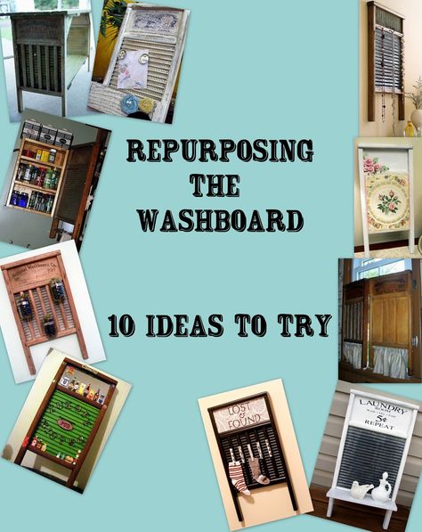 Got an old washboard sitting around the house? Here are some fun ways to turn that washboard into a beautiful piece for your home! Washboard Decor Ideas, Washboard Crafts, Primitive Decorating Ideas, Old Coke Crates, Washboard Decor, Old Washboards, Tiny Home Ideas, Design A Bedroom, Wash Board