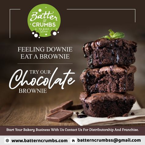 Brownie Shop, Chocolate Pastry, Bakery Cake, Best Bakery, Food Menu Design, Social Media Post Design, Food Advertising, Food Graphic Design, Food Poster Design