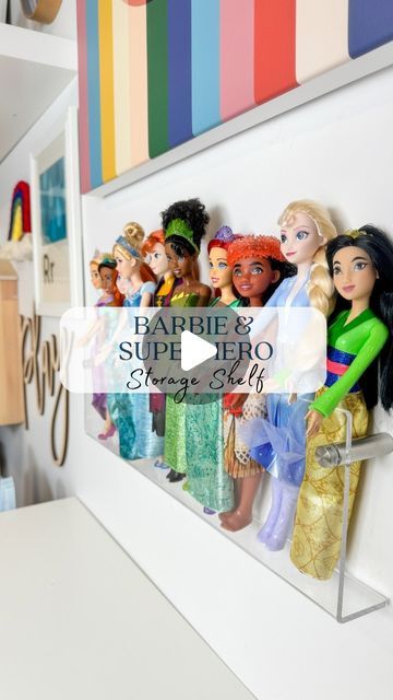 46K views · 1.7K likes | Courtney Bavis - PLAYROOM inspo on Instagram: "➡️Comment “SHELF” & I will automatically DM you the 🔗! This shelf comes in 2 or 3 packs and looks so great stacked one on top of the other. I have measured these shelves specifically to fit the feet of the large action figures. Enjoy! . . . . . #playroom #playroominspo #playroomdecor #playroomideas #playroomorganization #playroomgoals #playroomstorage #kidsplayroom #ikeaplayoom #kidsroom #kidsroominspo #playroominteriors #kidsroomideas #momhack #momsofinsta #barbiestorage #barbieorganization #toyorganization" Action Figure Organization, Action Figure Shelves, Action Figure Storage Ideas, Barbie Shelves, Boy And Girl Playroom, Organization Ideas For Toys, Action Figure Shelf, Barbie Doll Storage Ideas, Action Figure Display Ideas