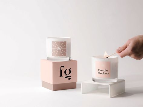 Free branding candle jar mockup | Free-Mockup.com Free Candle Labels, Mockup Graphic Design, Branding Mockups Free, Graphic Design Freebies, Candle Mockup, Stationery Business Card, Free Packaging Mockup, Paper Candle, Design Mockup Free