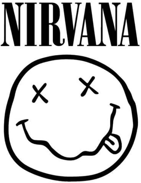 Download or print this amazing coloring page: Amazon.com: Nirvana Die-Cut Decal Sticker - Band Logo : Tools & Home Improvement Nirvana Logo, Paper Folding Crafts, Paper Fox, Band Stickers, T Shirt Transfers, Cute Shirt Designs, Silhouette Stencil, Band Logos, Origami Easy