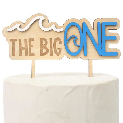 PRICES MAY VARY. 🏄🏻‍♂️An Ocean of Fun: Our cake topper brings the spirit of surf and sand right to your party! With wave, and 'number one' elements, it doubles as the perfect centerpiece for your 1st birthday cake. 🏄🏻‍♂️Capture the Surf Vibes: Enhance your beach-themed birthday party with our 'Big One' Cake Topper. Its vibrant color palette and surfing motif bring an extra splash of surf to your little surfer's special day. 🏄🏻‍♂️Multipurpose Party Piece: This isn't just a cake topper; it's Surfer Birthday, Fishing Theme Cake, Big Birthday Cake, Beach Theme Birthday, Surf Party, 1st Birthday Cake Topper, Decorator Icing, Kids Gift Guide, Edible Cake Toppers