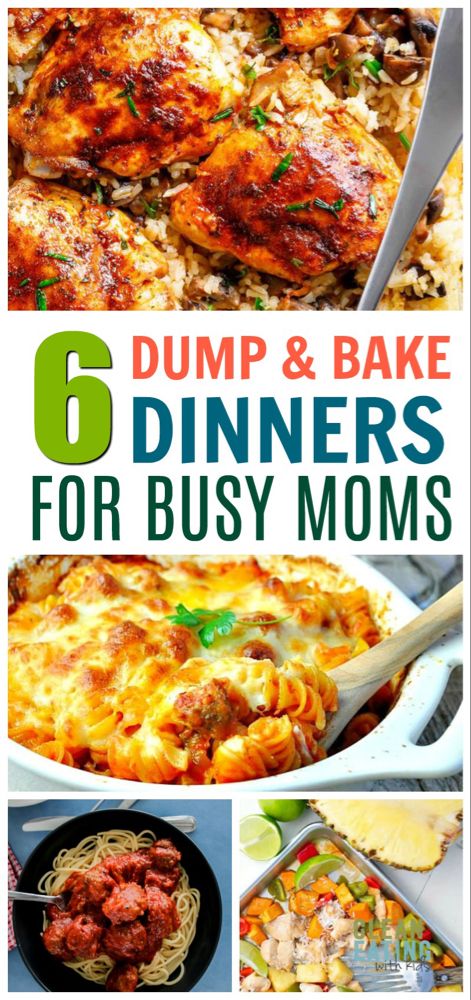 Dump And Bake Recipes, Clean Eating With Kids, Easy Cheap Dinner Recipes, Dump And Bake, Dinner Recipes Healthy Family, Vegetarian Recipes Dinner Healthy, Baked Dinner Recipes, Baked Dinner, Dump Meals