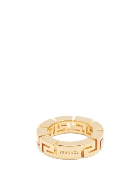 Versace Rings Women, Versace Ring, Fashion Everyday, Smart Ring, Versace Gold, Nice Jewelry, Mens Gold Rings, Gold Ring Designs, Diamond Eyes