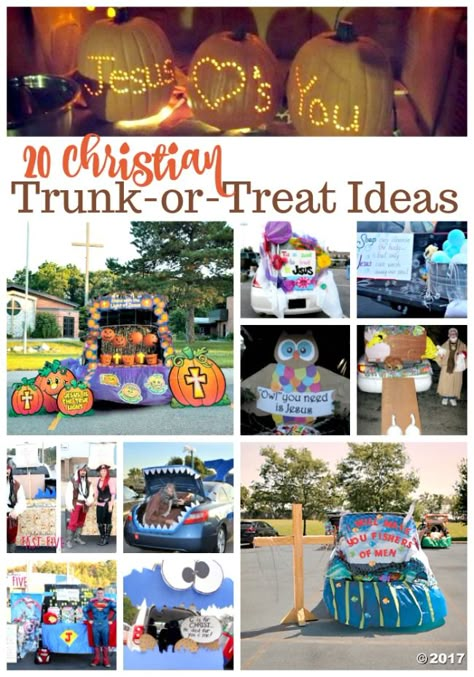 Christian Trunk or Treat Ideas for a Non-Scary Halloween Bible Trunk Or Treat, Easy Trunk Or Treat Ideas, Easy Trunk Or Treat, Church Trunk, Trunker Treat Ideas, Church Halloween, Fall Festival Games, Trunk Or Treat Ideas, Christian Halloween