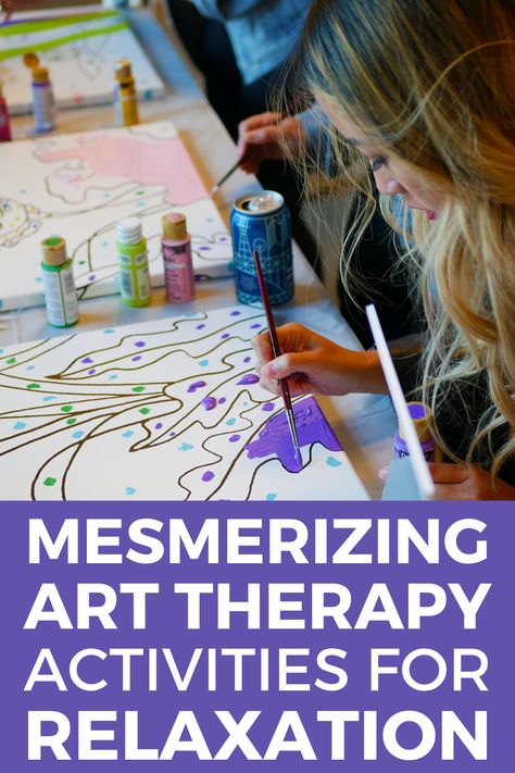 Art Therapy Activities For Adults, Art Therapy Activities For Kids, Therapy Activities For Teens, Expressive Art Therapy Activities, Therapy Group Activities, Art Therapy Group, Therapeutic Art Activities, Therapy Art, Mindfulness Art