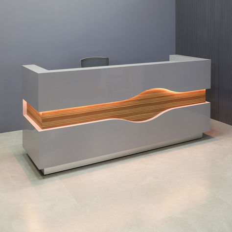 Introducing the Wave Custom Reception Desk: Redefine your space with elegance. Tailored to perfection, offering sizes from 60 to 90 inches. Meticulously crafted from plywood and MDF, with a wide range of laminate options to suit your style. Fresh and innovative, this new model boasts enduring quality and scratch-resistant surfaces. Designed in our studio, each desk is a testament to artistry, handmade from inception. Elevate your environment with a unique touch.   Our furniture is built wit Shop Board Design, Modern Reception Desk Design, Office Counter Design, Reception Table Design, Kitchen Wardrobe Design, Kitchen Cabinets Color Combination, Custom Reception Desk, Mdf Design, Sliding Door Wardrobe Designs