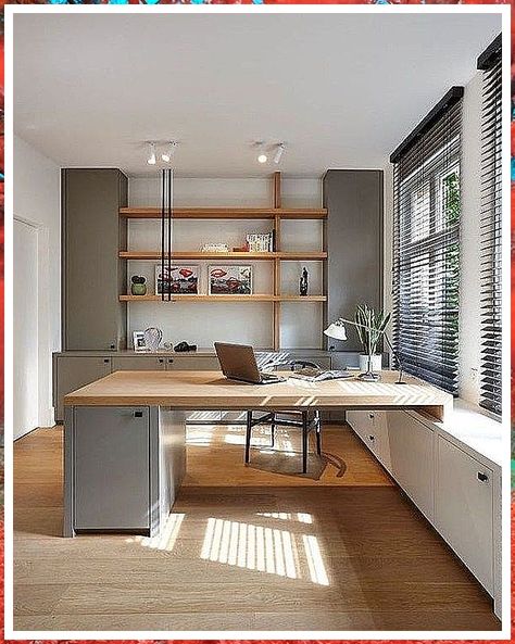 Home Office - Inspired! - Get your ideas from the online retailer - Amazon.com Office Cabin Design, Home Office Layouts, Small Office Design, Modern Home Offices, Modern Office Decor, Office Interior Design Modern, Modern Office Interiors, Small Home Offices, Office Furniture Design