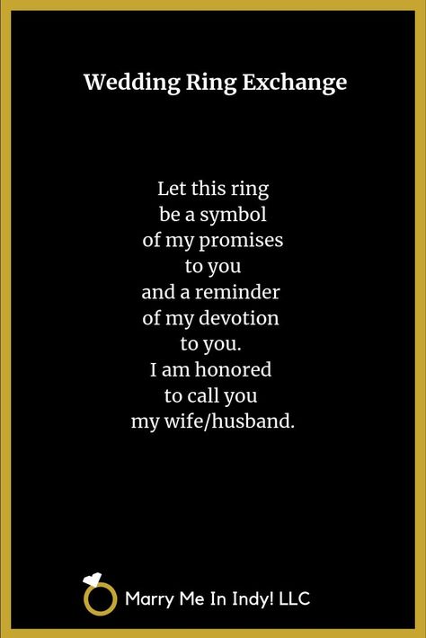 Wedding Ring Exchange, Secular Wedding, Vow Ideas, Christian Wedding Ceremony, Wedding Ceremony Readings, Wedding Ceremony Script, Wedding Script, Wedding Readings, Ring Exchange