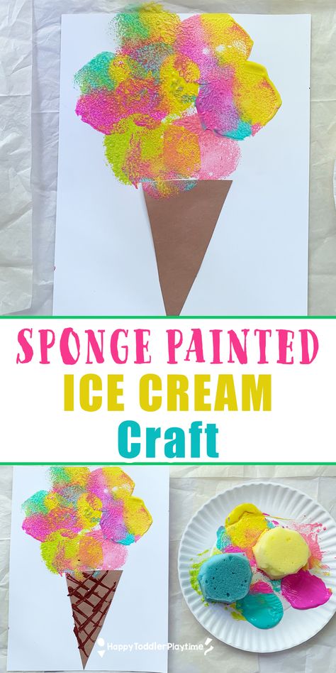 Ice Cream Cone Craft, Oppgaver For Barn, Ice Cream Craft, Aktiviti Tadika, Summer Preschool Crafts, Ice Cream Crafts, Summer Arts And Crafts, Outfit Hiking, Aktiviti Kanak-kanak